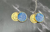 Aurora December birthstone and zodiac pendant, Sagittarius or Capricorn
