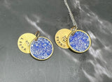 blue sapphire Crystal, September birthstone, Virgo pendant, Libra pendant