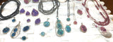 One of a kind. Statement pendant aquamarine and turquoise opal