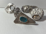 One of a kind adjustable ring- aquamarine sterling silver