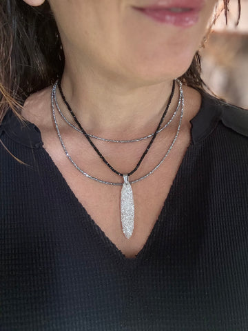 Luxe geode layered look pendant