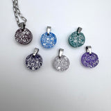 Small birthstone luxe geode pendant holiday jewelry