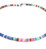 Candy-colored opal necklace