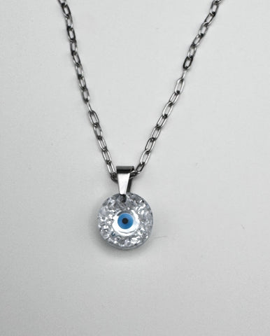 Evil eye luxe geode pendant holiday jewelry