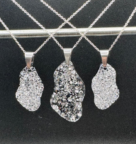 Large freeform luxe geode pendant