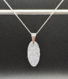 Small oval luxe geode pendant