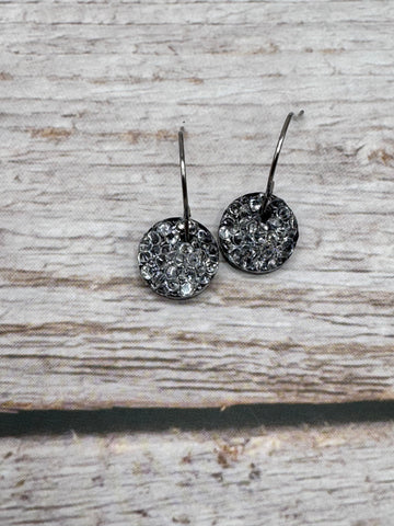 Luxe geode 1/2 inch round earrings