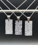 Rectangle luxe geode pendant