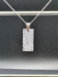 Rectangle luxe geode pendant