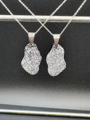 Small freeform luxe geode pendant