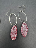 Small oval Luxe geode with oval 2.5inch  earrings