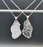 Small freeform luxe geode pendant