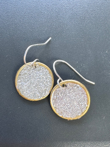 Goddess round earrings