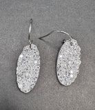 dangle crystal earrings- faux druzy drusy 