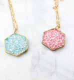 large hexagon pendants