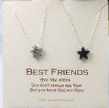 Best friends are like stars, druzy necklace set of 2 stars, set of 2 necklaces