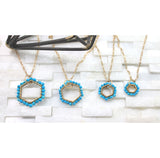 Turquoise layering necklace set 4