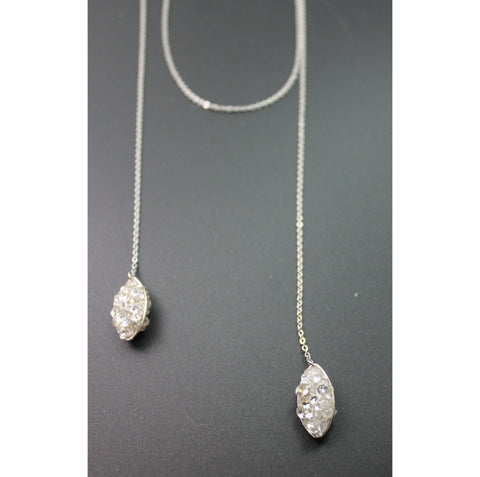 double draping marquise necklace with choker