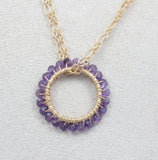 Birthstone pendant - necklace-family necklace-genuine stone