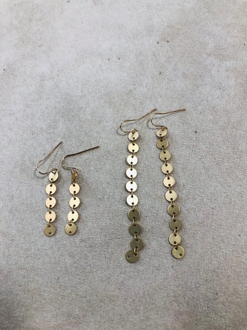 Matte coin simple earrings gold plate