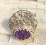 One of a kind adjustable ring- Amethyst