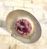 One of a kind adjustable ring- Ruby And Pink 0pal 01