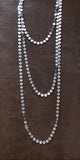 Silver antiqued sequin chain. Layered necklaces