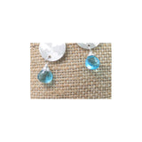 Drop silver and gemstone sterling silver earrings